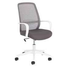 Load image into Gallery viewer, Melva office chair in grey and legs made of steel in white
