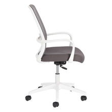 Load image into Gallery viewer, Melva office chair in grey and legs made of steel in white - image 2