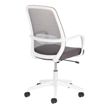 Load image into Gallery viewer, Melva office chair in grey and legs made of steel in white - image 3