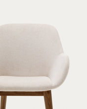 Load image into Gallery viewer, Konna chair in beige with solid ash wood legs in a dark finish FR - image 10