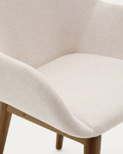 Load image into Gallery viewer, Konna chair in beige with solid ash wood legs in a dark finish FR - image 11