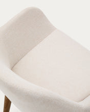 Load image into Gallery viewer, Konna chair in beige with solid ash wood legs in a dark finish FR - image 12