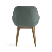 Load image into Gallery viewer, Konna chair in green with solid ash wood legs in a dark finish FR - image 5