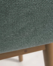Load image into Gallery viewer, Konna chair in green with solid ash wood legs in a dark finish FR - image 9