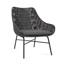 Load image into Gallery viewer, Abeli cord armchair in black
