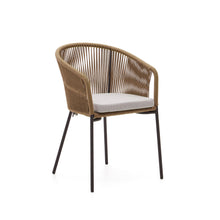 Load image into Gallery viewer, Yanet beige rope chair with galvanised steel legs - image 2