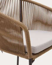 Load image into Gallery viewer, Yanet beige rope chair with galvanised steel legs - image 13