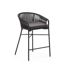 Load image into Gallery viewer, Yanet rope stool in black 65 cm in height - image 2