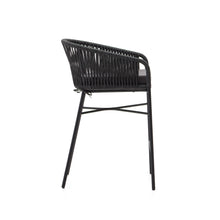 Load image into Gallery viewer, Yanet rope stool in black 65 cm in height - image 3