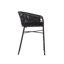 Load image into Gallery viewer, Yanet rope stool in black 65 cm in height - image 4