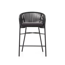 Load image into Gallery viewer, Yanet rope stool in black 65 cm in height - image 8