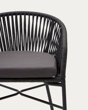 Load image into Gallery viewer, Yanet rope stool in black 65 cm in height - image 13