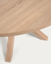Load image into Gallery viewer, Argo round table in melamine with natural finish and wood-effect steel legs Ø 120 cm - image 6