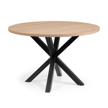 Load image into Gallery viewer, Argo round Ø 119 cm melamine table with steel legs with black finish