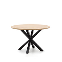 Load image into Gallery viewer, Argo round Ø 119 cm melamine table with steel legs with black finish - image 2
