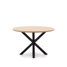 Load image into Gallery viewer, Argo round Ø 119 cm melamine table with steel legs with black finish - image 3