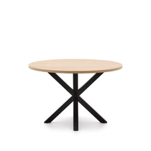 Load image into Gallery viewer, Argo round Ø 119 cm melamine table with steel legs with black finish - image 4