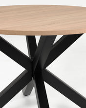 Load image into Gallery viewer, Argo round Ø 119 cm melamine table with steel legs with black finish - image 6