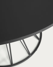 Load image into Gallery viewer, Niut round Ø 120 cm black laquered DM table with steel legs with black finish - image 3