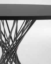 Load image into Gallery viewer, Niut round Ø 120 cm black laquered DM table with steel legs with black finish - image 4