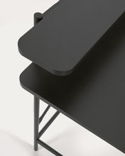 Load image into Gallery viewer, Galatia black melamine table with metal legs in black finish 120 x 60 cm - image 5