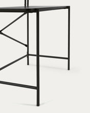 Load image into Gallery viewer, Galatia black melamine table with metal legs in black finish 120 x 60 cm - image 6
