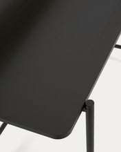 Load image into Gallery viewer, Galatia black melamine table with metal legs in black finish 120 x 60 cm - image 7