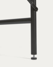 Load image into Gallery viewer, Galatia black melamine table with metal legs in black finish 120 x 60 cm - image 8