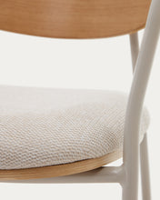 Load image into Gallery viewer, Maureen stackable chair in poplar plywood with light tone finish and beige metal legs, 100% FSC - image 14