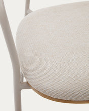 Load image into Gallery viewer, Maureen stackable chair in poplar plywood with light tone finish and beige metal legs, 100% FSC - image 15