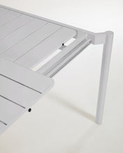 Load image into Gallery viewer, Zaltana extendable outdoor table made of aluminium in a light grey finish, 180 (240) x 100 cm - image 6