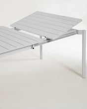 Load image into Gallery viewer, Zaltana extendable outdoor table made of aluminium in a light grey finish, 180 (240) x 100 cm - image 7
