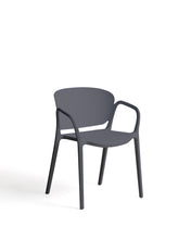 Load image into Gallery viewer, Ania stackable outdoor chair in dark grey