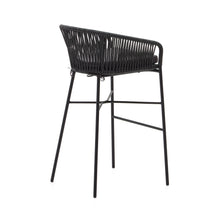 Load image into Gallery viewer, Yanet stool made from black cord and galvanised steel, height 80 cm - image 5