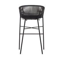 Load image into Gallery viewer, Yanet stool made from black cord and galvanised steel, height 80 cm - image 10