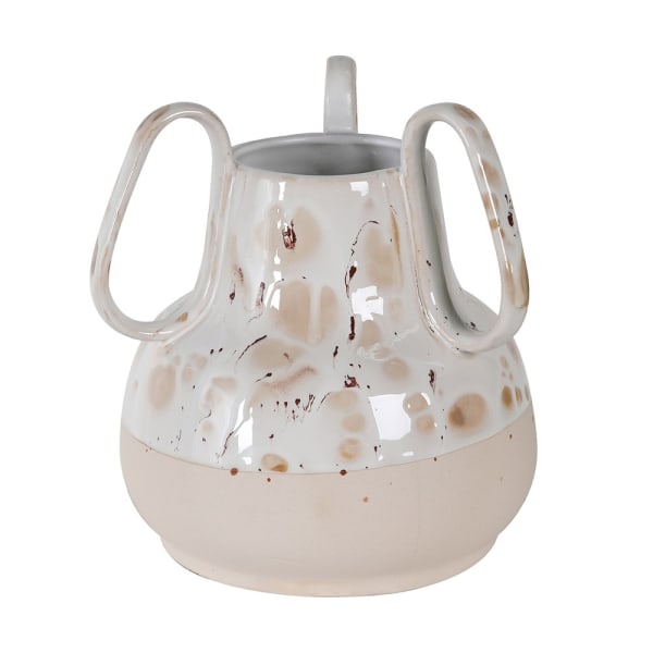 Peach Ceramic Handled Vase
