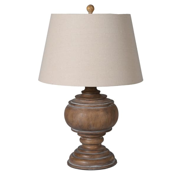 Burma Turned Table Lamp with Shade