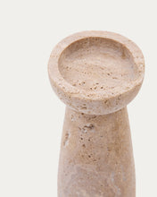 Load image into Gallery viewer, Magan small beige travertine candle holder - image 6