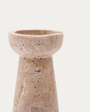 Load image into Gallery viewer, Magan large beige travertine candle holder - image 7