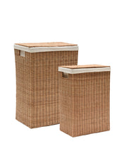 Load image into Gallery viewer, Indali set of 2 rattan baskets, 44 x 27 cm / 37 x 23 cm