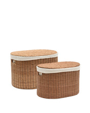 Load image into Gallery viewer, Indali set of 2 rattan baskets, Ø 50 cm / Ø 55 cm