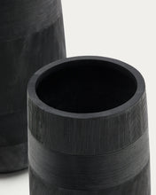 Load image into Gallery viewer, Set of 2 Tival black cement-effect planters Ø 45 cm / Ø 32 cm - image 4