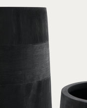 Load image into Gallery viewer, Set of 2 Tival black cement-effect planters Ø 45 cm / Ø 32 cm - image 5
