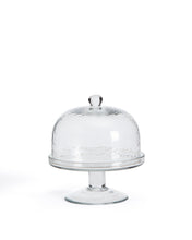 Load image into Gallery viewer, Sileia transparent recycled glass cake plate