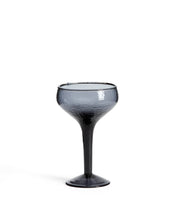 Load image into Gallery viewer, Sileia wine glass made of blue recycled glass