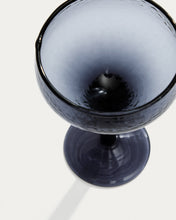 Load image into Gallery viewer, Sileia wine glass made of blue recycled glass - image 5