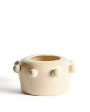 Load image into Gallery viewer, Odra vase in ecru ceramic with glossy finish 17cm