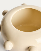 Load image into Gallery viewer, Odra vase in ecru ceramic with glossy finish 17cm - image 4
