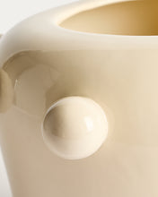 Load image into Gallery viewer, Odra vase in ecru ceramic with glossy finish 17cm - image 5