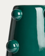 Load image into Gallery viewer, Odra vase in dark green ceramic with glossy finish 25.5cm - image 5